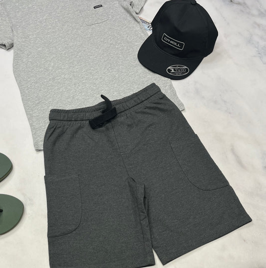 ☀️Bermuda cargo en ouaté : charcoal 12 ans garçon neuf !