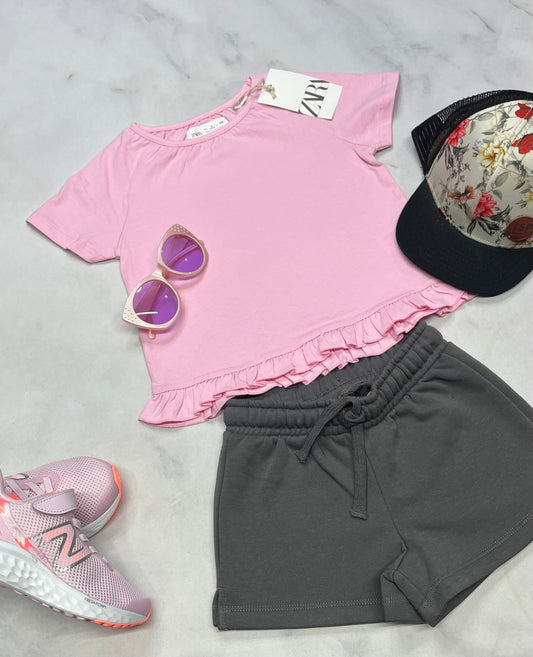 🌸 Manche courte : Zara 4 ans fille coupe confo neuf !