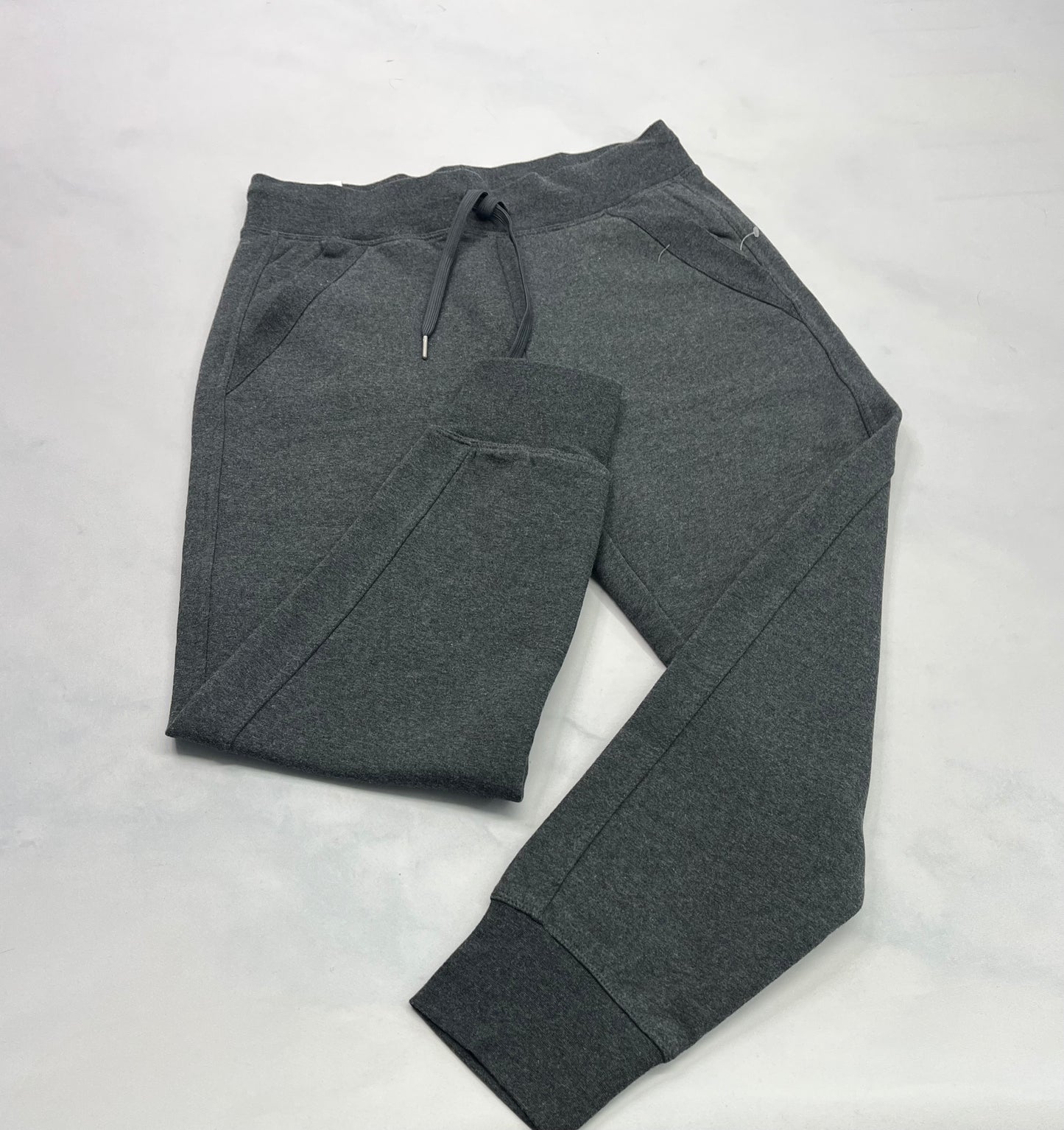 Jog LOLË: charcoal chaud neuf! Logo au dos . M/fit fait + small 5-6 ans femme .