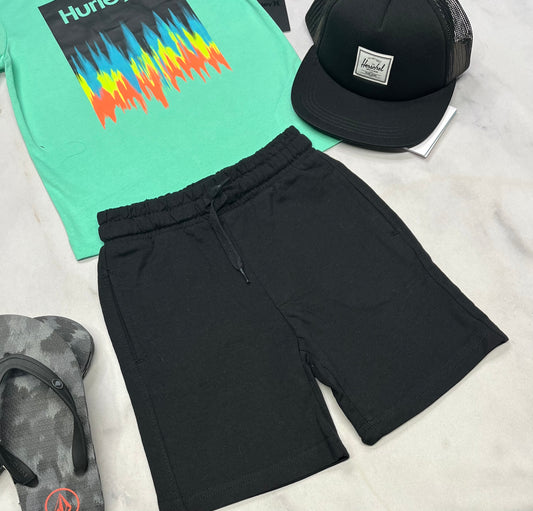 🌴 Bermuda : noir en ouaté Tag 5 ans garçon neuf !!