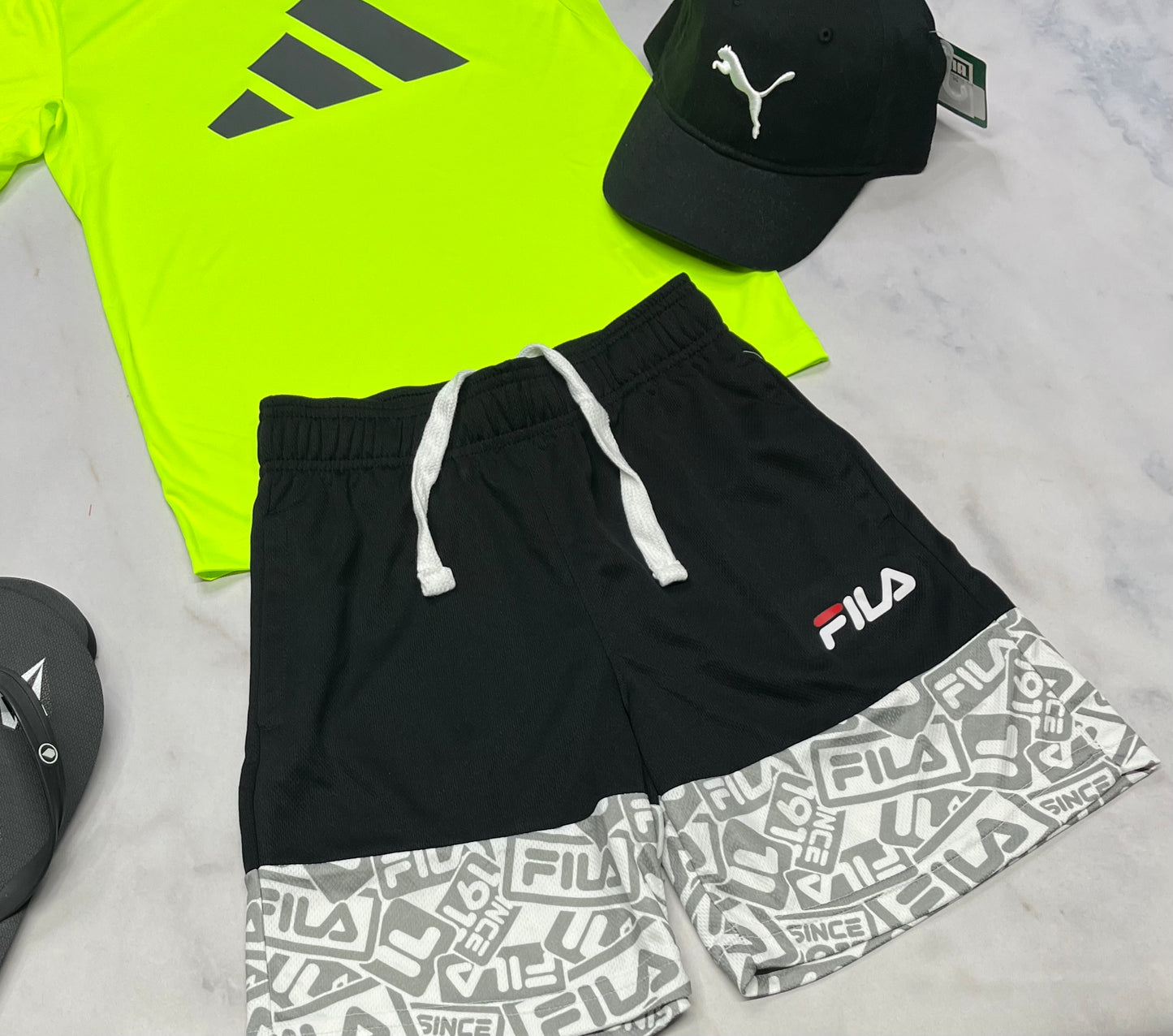 💫 Bermuda : Fila en tissu de sport 8 ans garçon neuf !