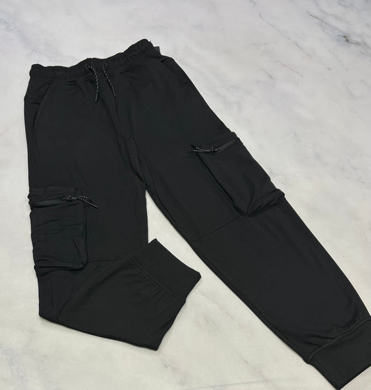 Jogger : cargo en ouaté doux à l’intérieur : neuf ! Noir . 10-12 ans