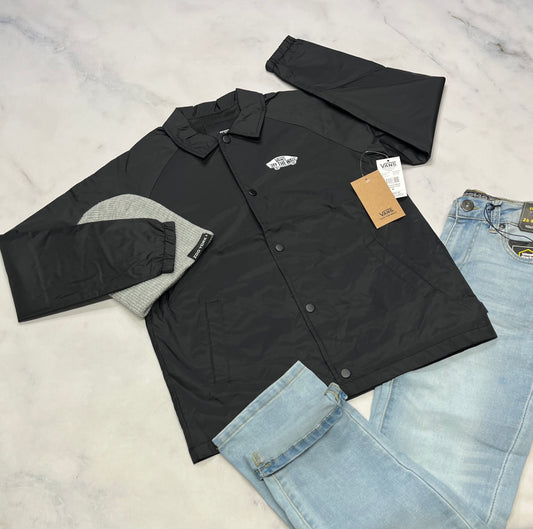 🤩 Manteau VANS : mi saison tissu souple imperméable . Micro polar intérieur . 10-12 / 13-14 et 14-16 ans garçon coupe confo neuf !