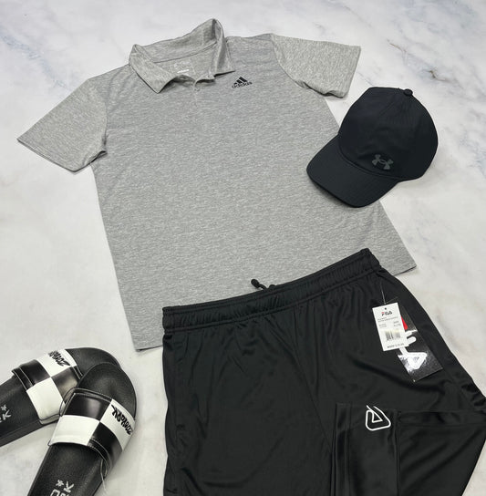 🌴 Polo Adidas : gris en tissu de sport 18-20 ans garçon neuf !