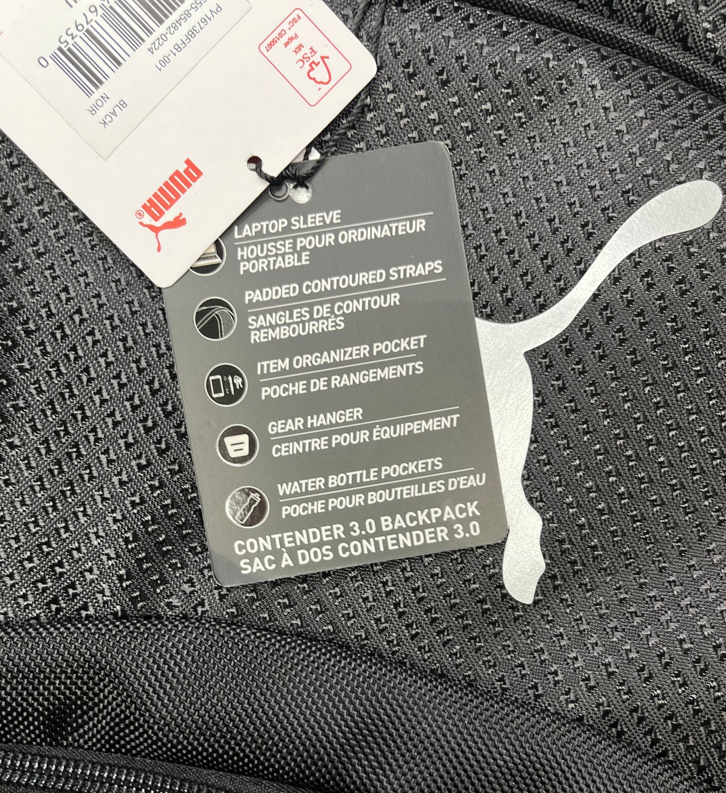 🌴 Sac d’école : PUMA unisexe . Tout noir neuf ! Voir tout les infos photo 4-5-6 .