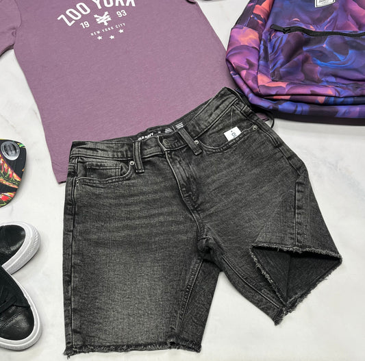 😍 Bermuda jeans : taille haute 14 ans fille ajustable neuve .