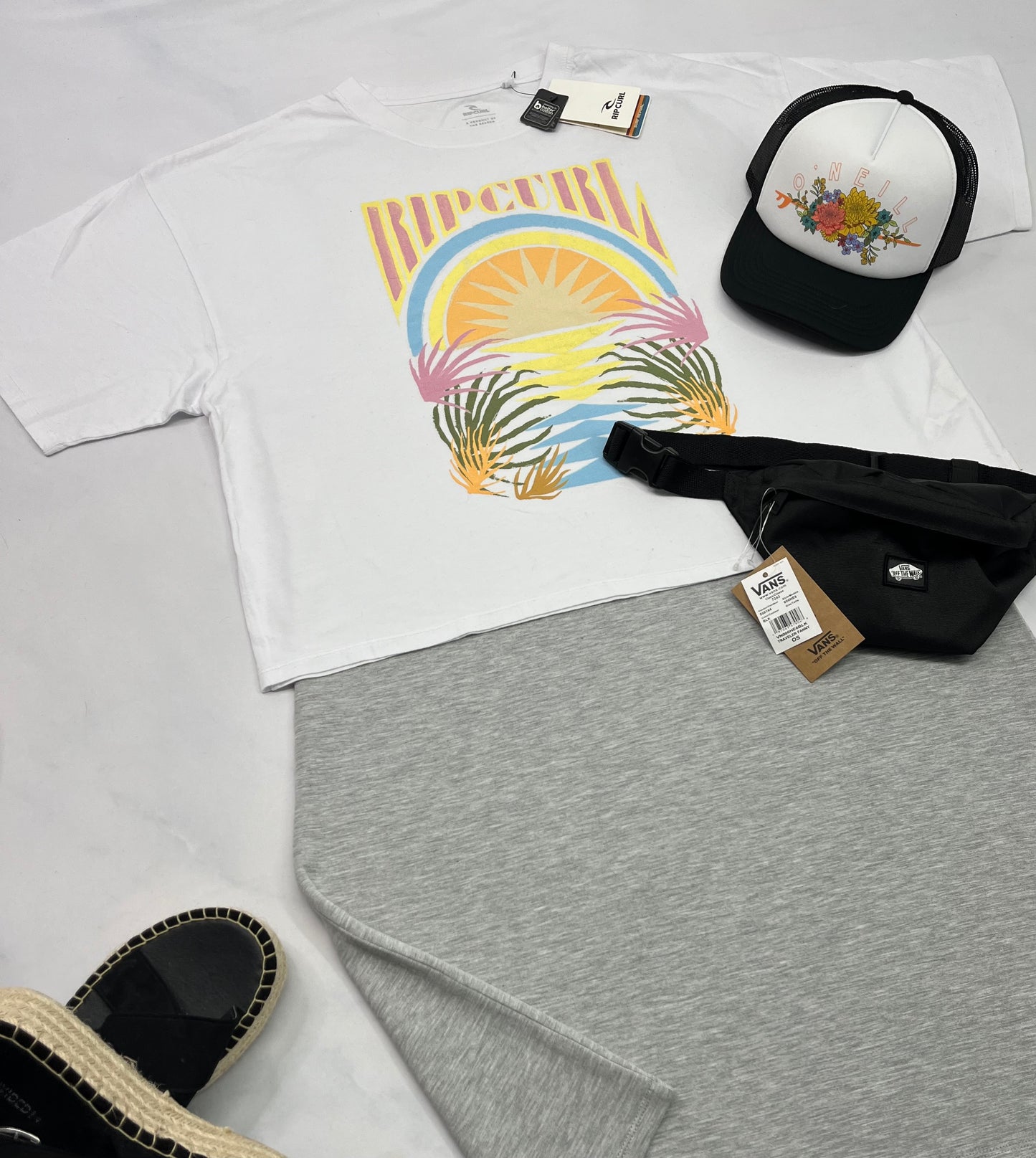 🌴 Manche courte : Ripcurl fait XL femme coupe relax  neuf !