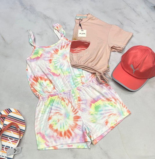 🌴 1 pièce : short soft confo 7-8 ans fille neuf ! Look tie dye tendance .