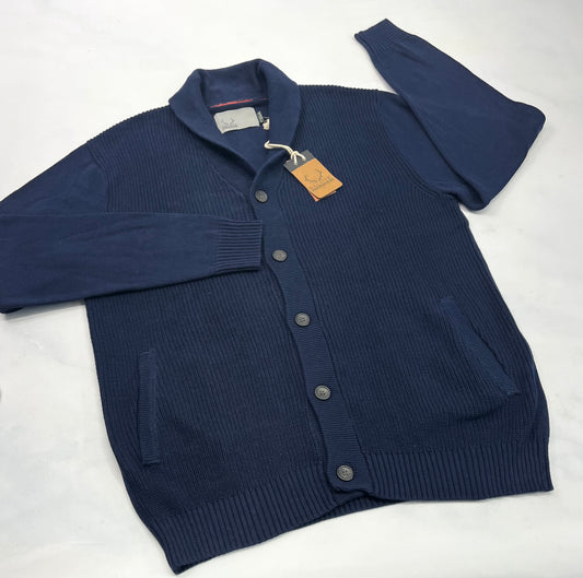 Veste stretch : en tricot neuve ! L/ homme Lousse fit ( peu faire XL aussi . ( bleu ) .