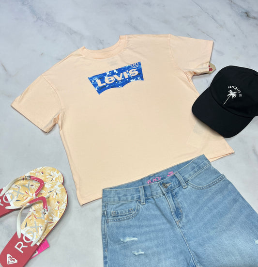 💙 Lévis : Manche courte coupe Boxy tendance neuf ! 12 -14 ans dispo .