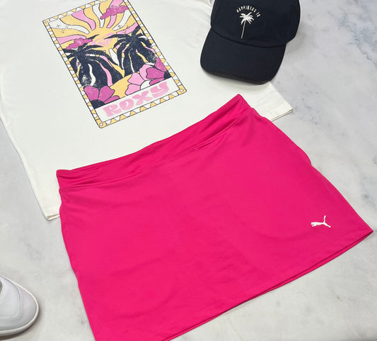 🌷 SOLDE Jupe : Puma en tissu de sport stretch + 16 ans fille comme neuve mais 2 mini micro ligne flou . ( Peu faire jupe cache maillot aussi ).