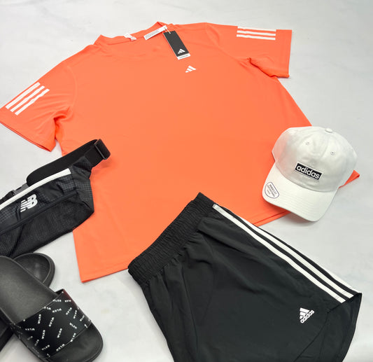 🌴 Manche courte : Adidas corail tissu de sport léger extensible 2XL femme coupe confo neuf ! Tissu qui respire .
