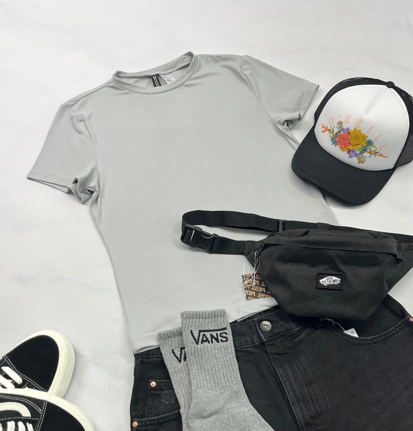 🌿 Manche courte : gris pâle ultra doux et soft ! Stretch ++ fait Small femme neuf !
