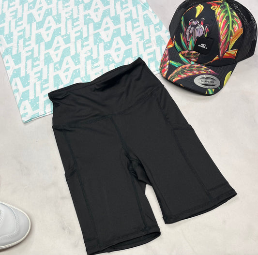 🦋 Cuissard noir : tissu de sport taille haute neuf ! Fait 7 ans fille