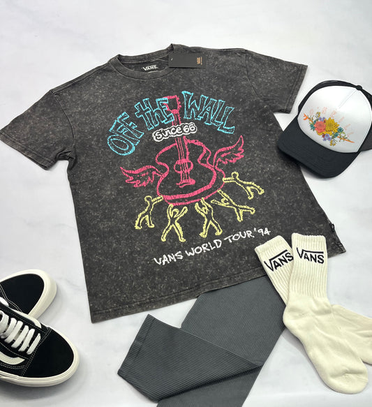 💕 VANS : T-Shirt Small femme look Over size look vieillit neuf !