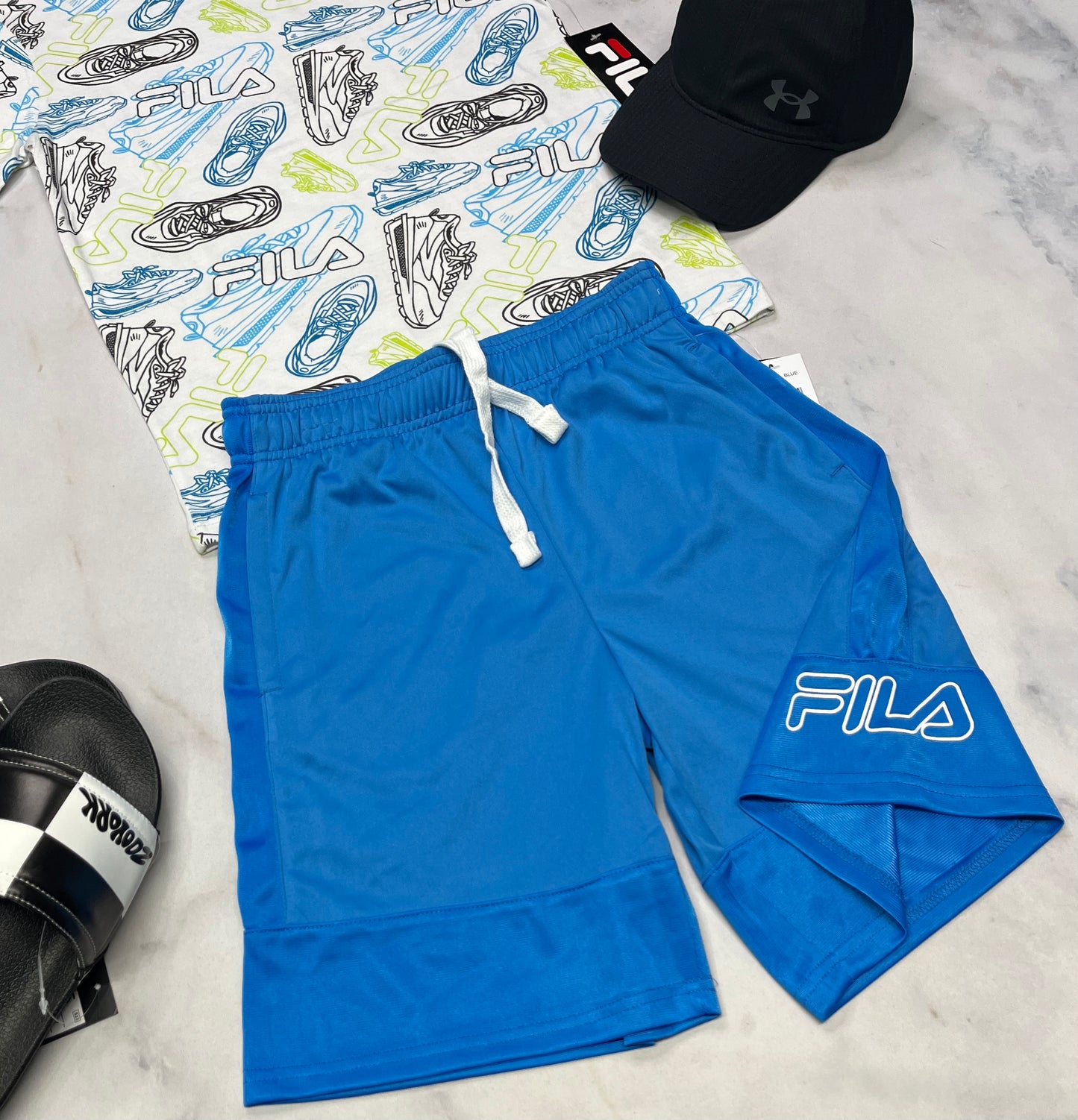 ☀️ Bermuda : Fila en tissu de sport 10-12 ans garçon neuf !