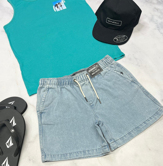 🌿 Short : jeans Arsenic molle confo avec taille élastique 10-12 ans neuve !