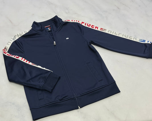 Tommy : Veste sport intérieur en micro polar + 9-10 ans garçon comme neuve .