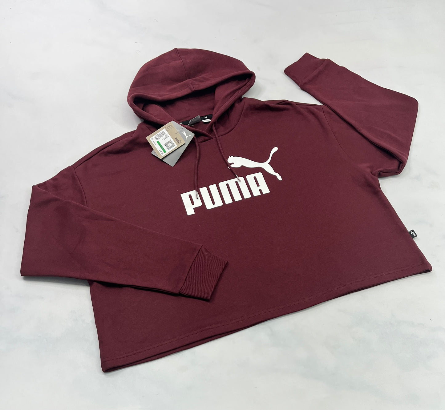 Cagoule PUMA : en ouaté bourgogne neuve ! Mi hanche L/ femme coupe relax fit .