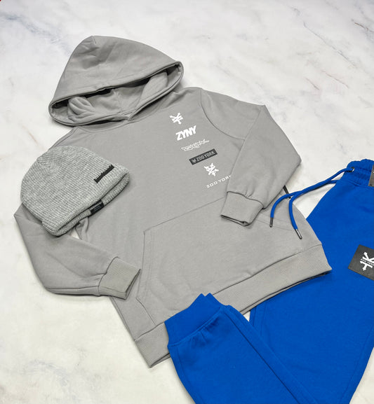 🛹 Cagoule : Ouaté Zoo York grise neuve 7-8 ans garçon.