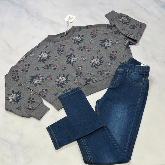 DUO : Ouaté + skinny leg jeans .