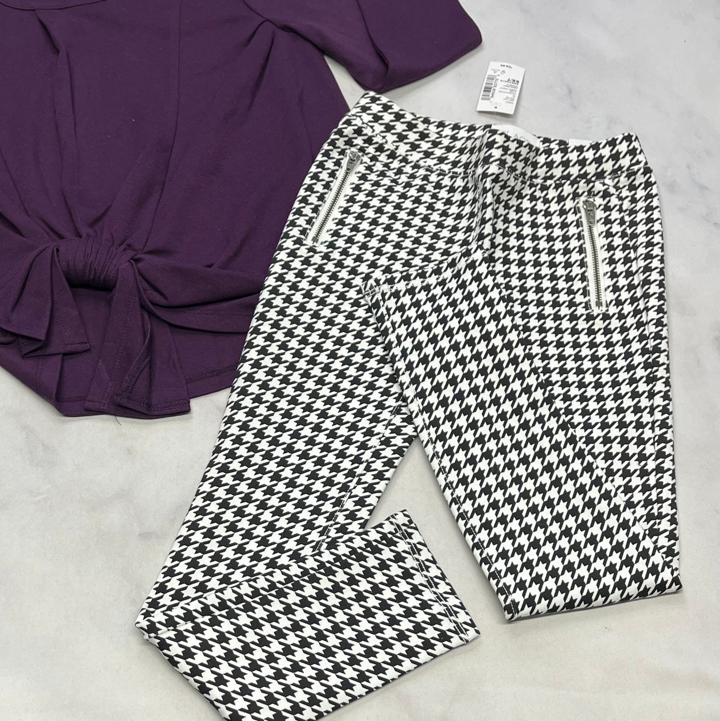 Duo neuf : Manche longue marque Habituel neuf + 7 ans + Jeg. Zip aux poches Stretch 6x-7 ans neuf.