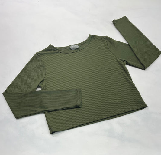 ..RIB manche longue : écourté kaki stretch fait Small 5-6 ans comme neuf !