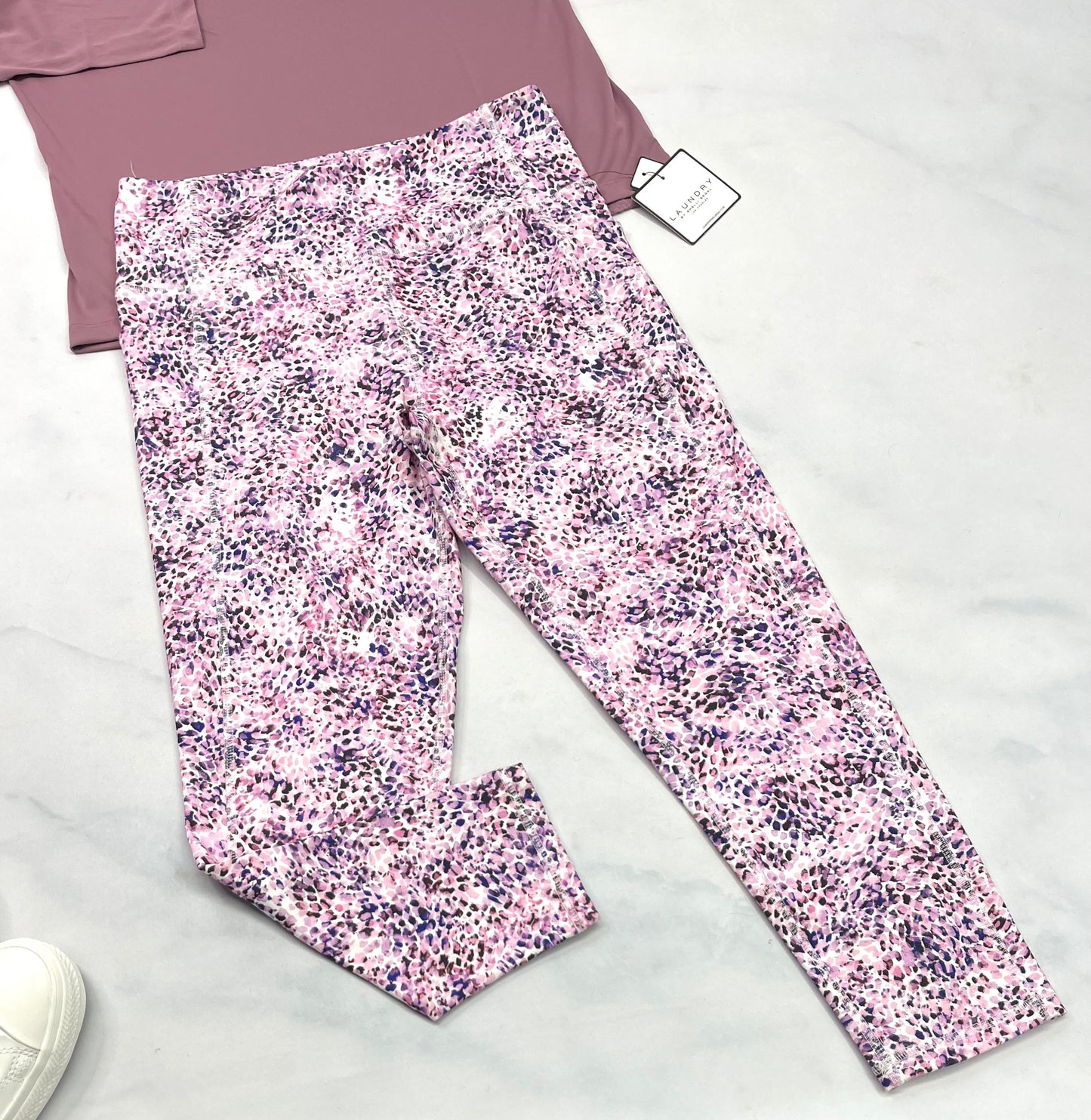 💕 Legging sport : Laundry longueur 7/8ieme L fit M-L (9-10 ans femme ) stretch taille haute neuf !