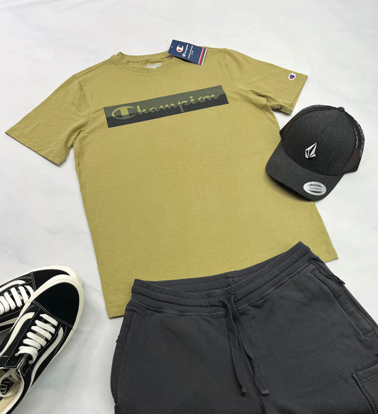🤩 Champion : Manche courte verdâtre M( S-M homme ) neuf !