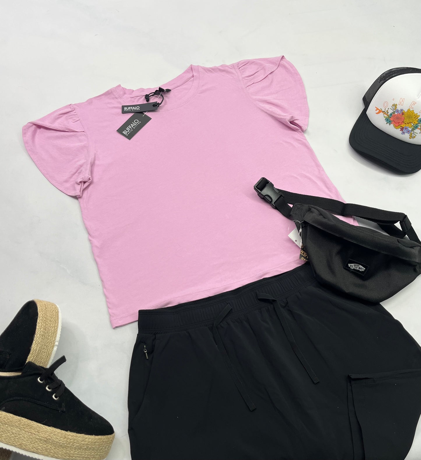💕 Manche courte : Buffalo soft mi hanche M/ femme neuf !