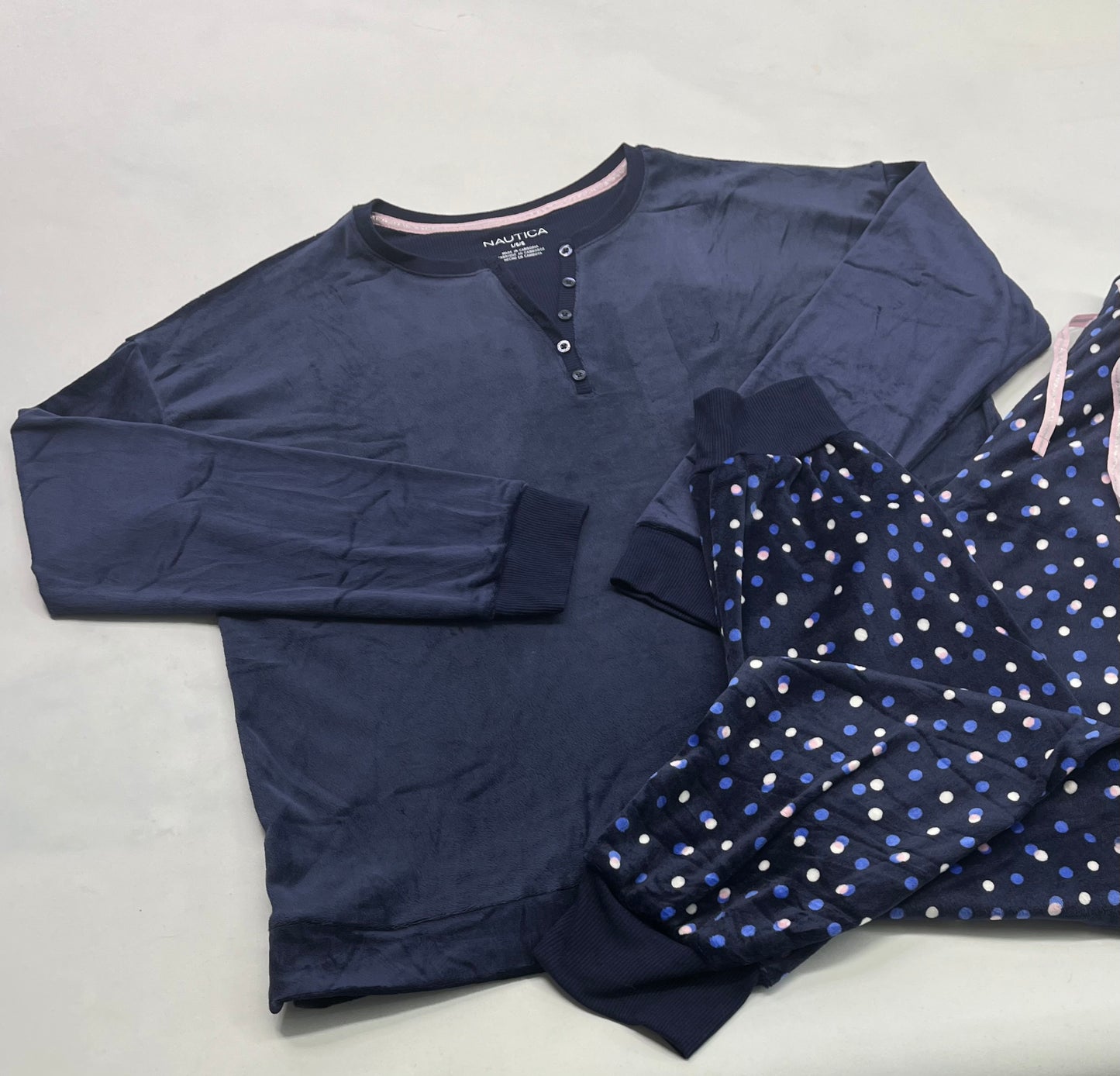 Nautica : pyjama toute doux look velour stretch neuf ! médium et large femme .