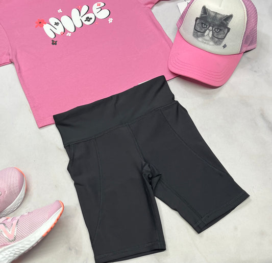 🌸 Cuissard : tissu de sport taille haute stretch ( avec poches ) . 6x fille neuf !