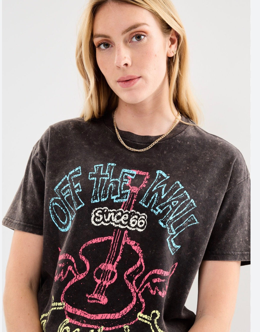 💕 VANS : T-Shirt Small femme look Over size look vieillit neuf !