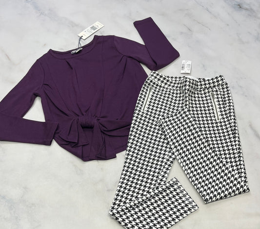 Duo neuf : Manche longue marque Habituel neuf + 7 ans + Jeg. Zip aux poches Stretch 6x-7 ans neuf.