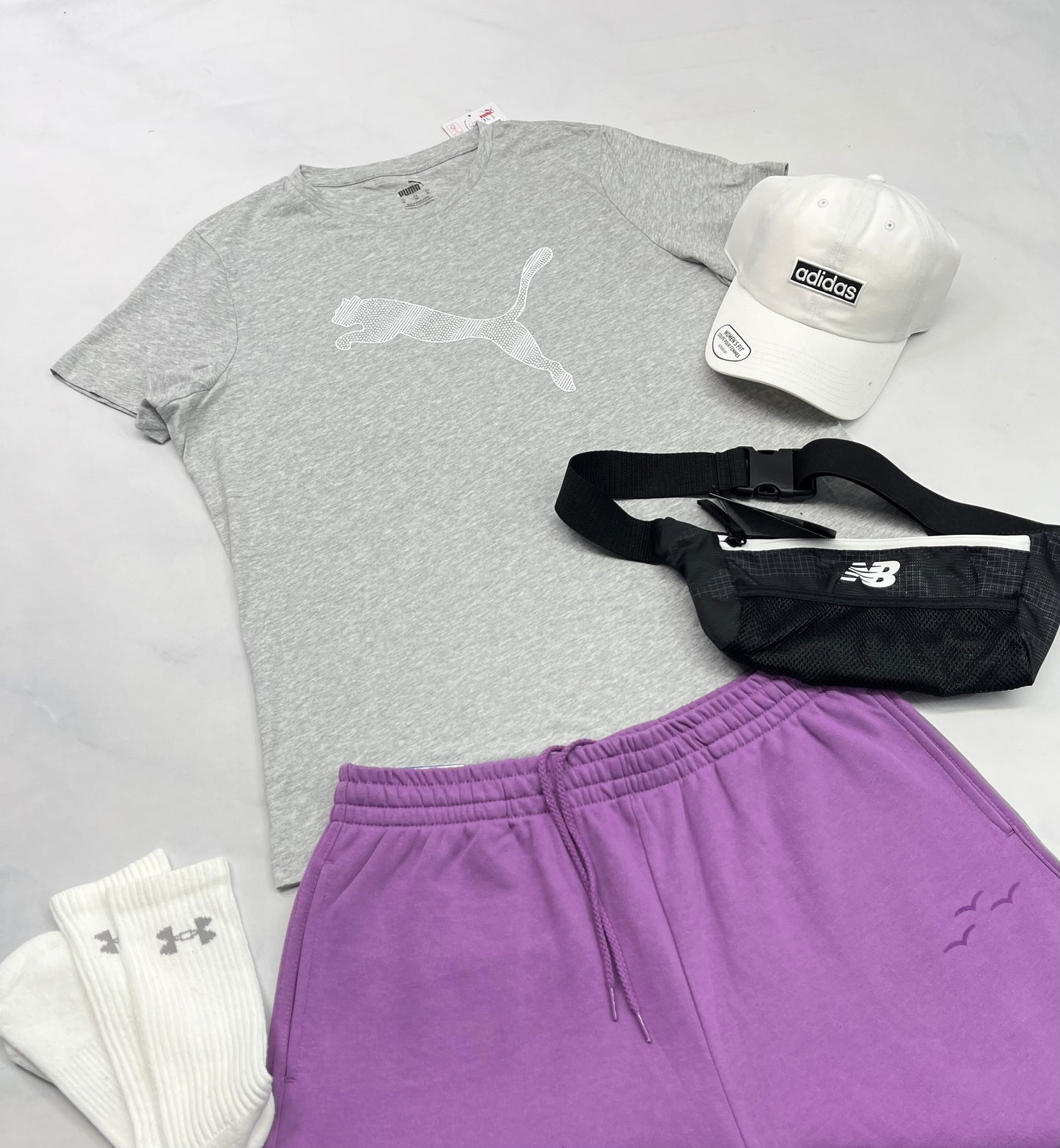 🤩 Puma Manche : courte soft gris XL ( L-Xl) femme neuf !