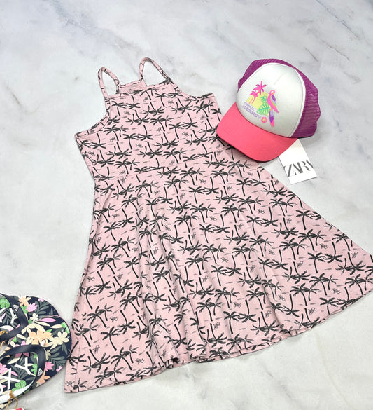 🌸 Robe : en coton extensible Tag fait 8(7-8 ans ) fille confo comme neuve !