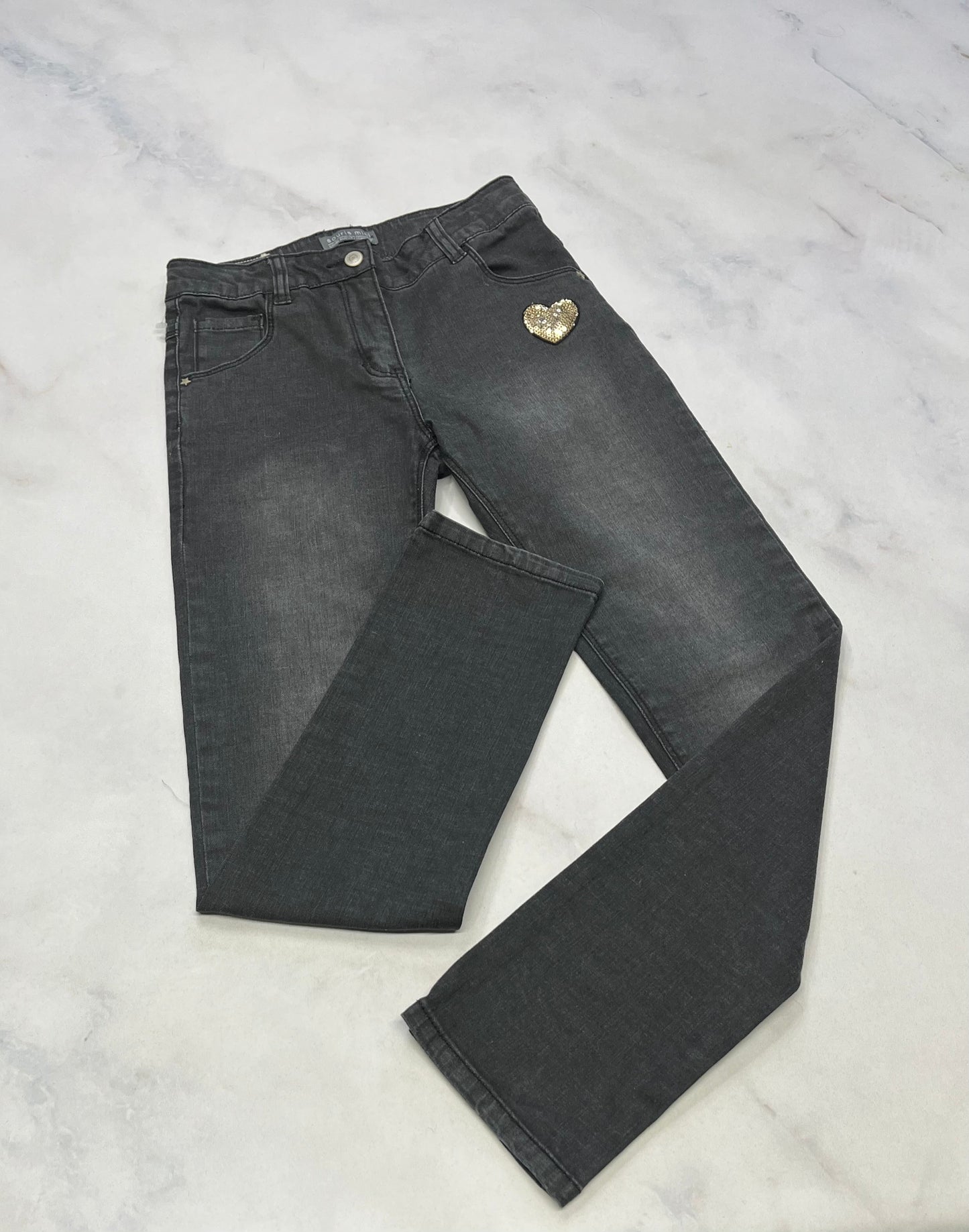 Souris Mini : Skinny jeans 12 ans fille ajustable .