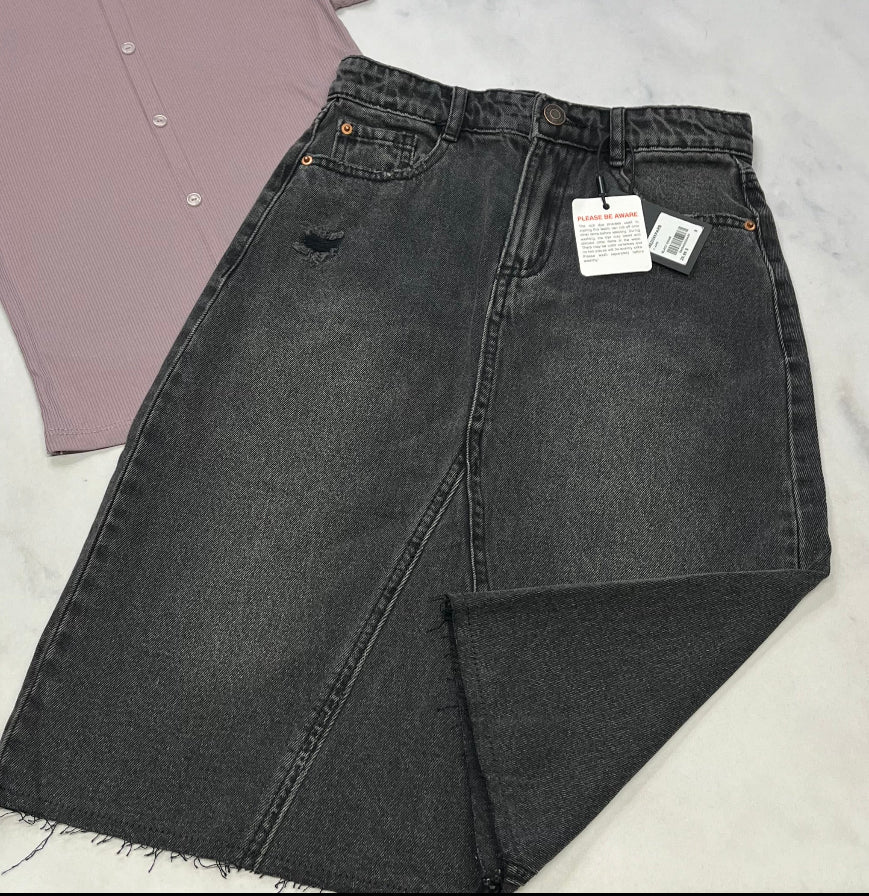 Jupe en jeans : Mile end longueur 3quart 10 ans fille .