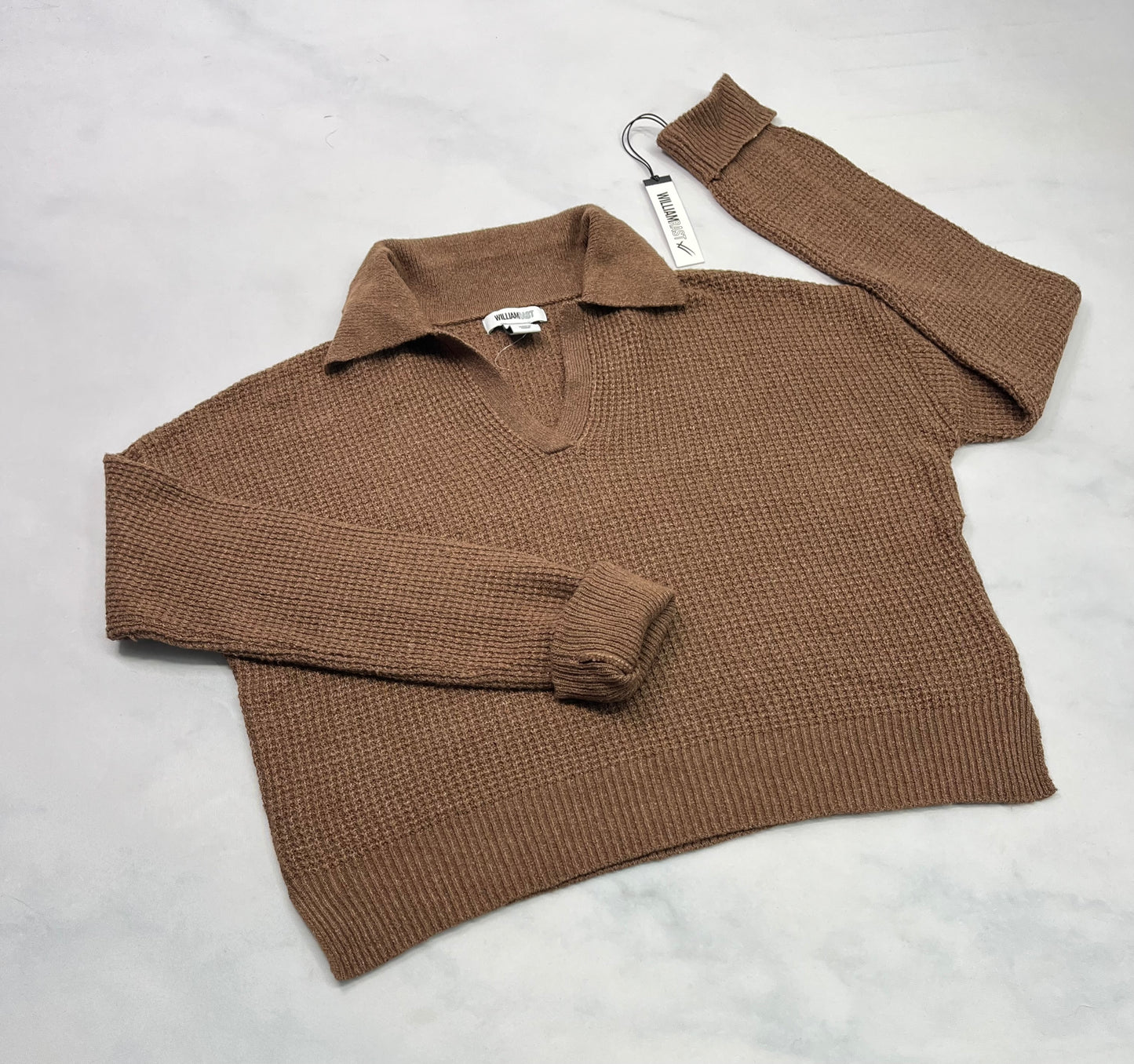 Tricot : brun tendance ( mi hanche ) L/ femme . Stretch ++ neuf!