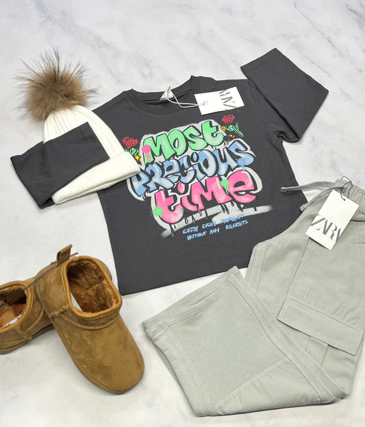 💕ZARA : Manche longue fait 5-6 ans look ample neuf !