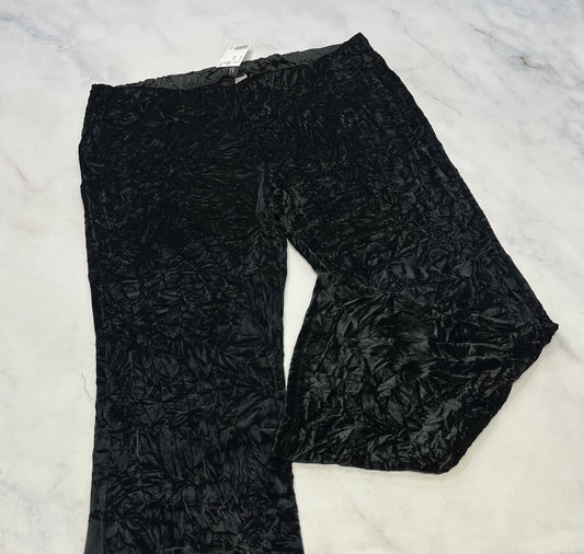 Jegging en velour souple : noir texturé hyper doux : bas légèrement évasé look tendance : XXL/ femme taille élastique stretch . Neuf!