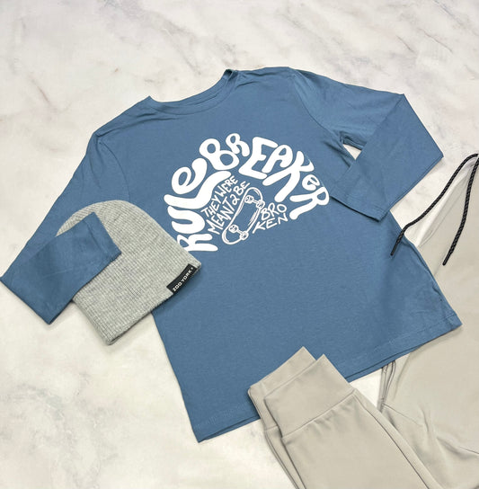 💫SOLDE: Manche longue skate 7-8 ans garçon neuf mais défaut léger d’impression .