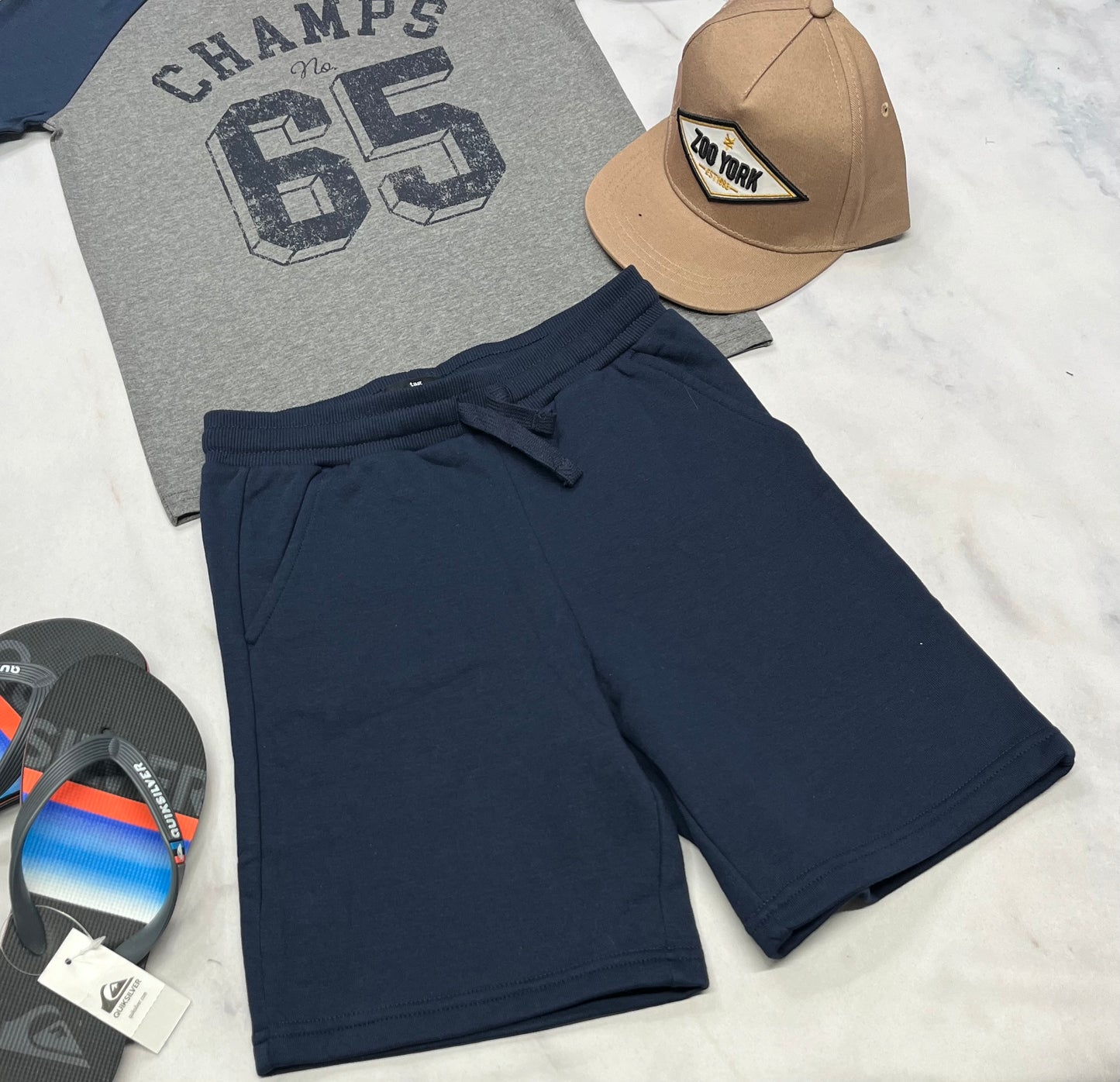 🌴 Bermuda ouaté : marine Tag 8(7-8 ans ) garçon neuf !