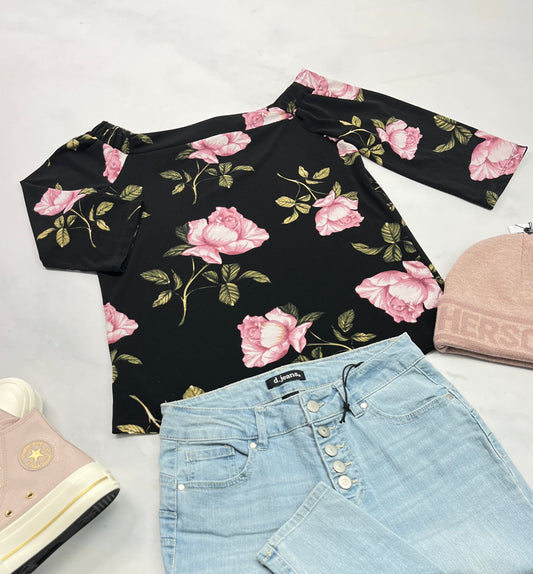 🌸Dynamite : Col bateau tissu stretch manche au coude look mi hanche fait small femme . Super état .