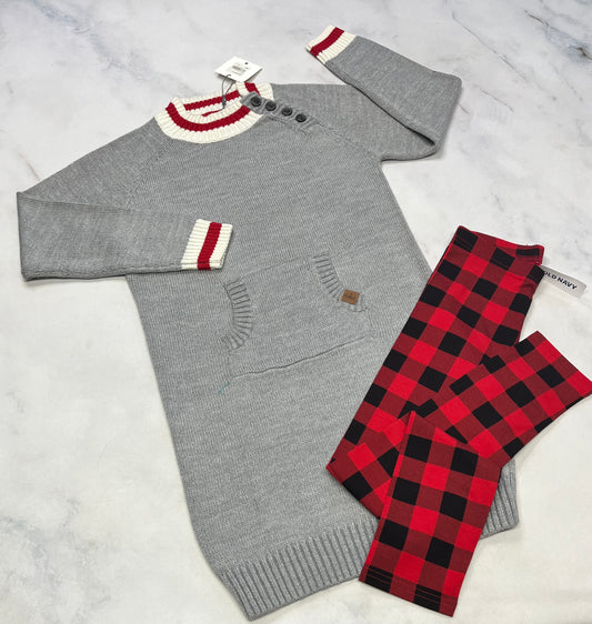 Duo neuf ! Robe en tricot incroyable 8 ans + Leg. 8 ans neuf!