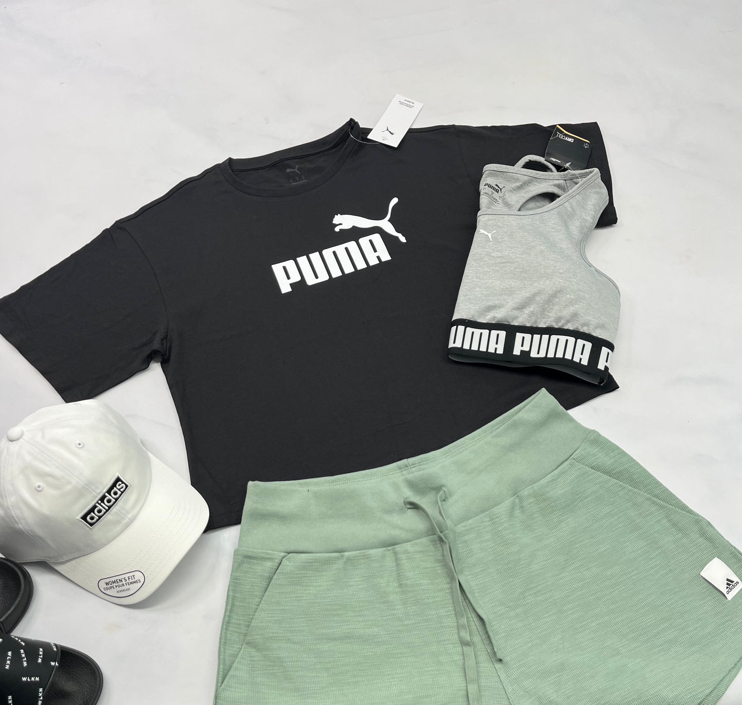 🍃 PUMA manche courte : noir M/femme mi hanche coupe relax neuf !