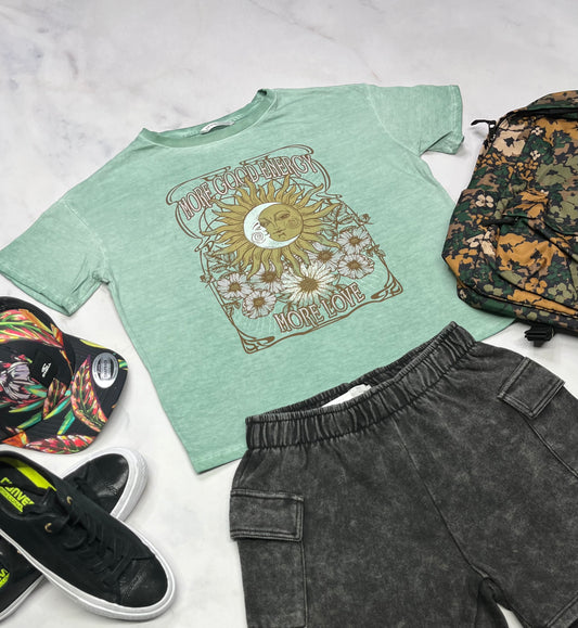 🍃 Manche courte : 14-16 ans fille neuf ! Look Tye dye relax fit tendance .