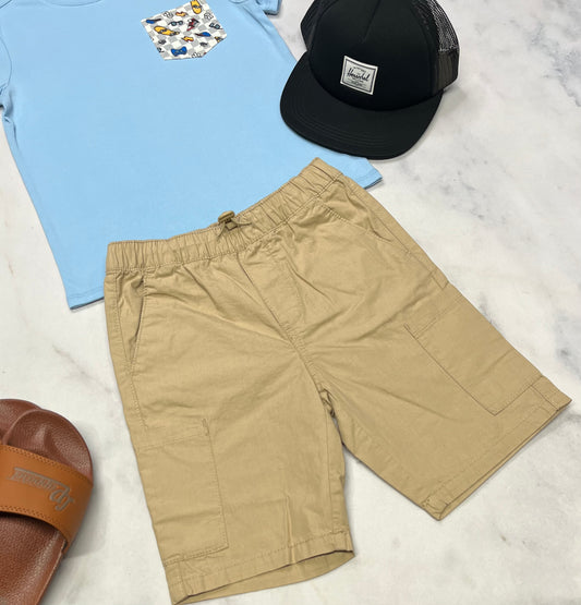 🩵 Bermuda : Cargo taille élastique ajustable fait 6x garçon neuf !!
