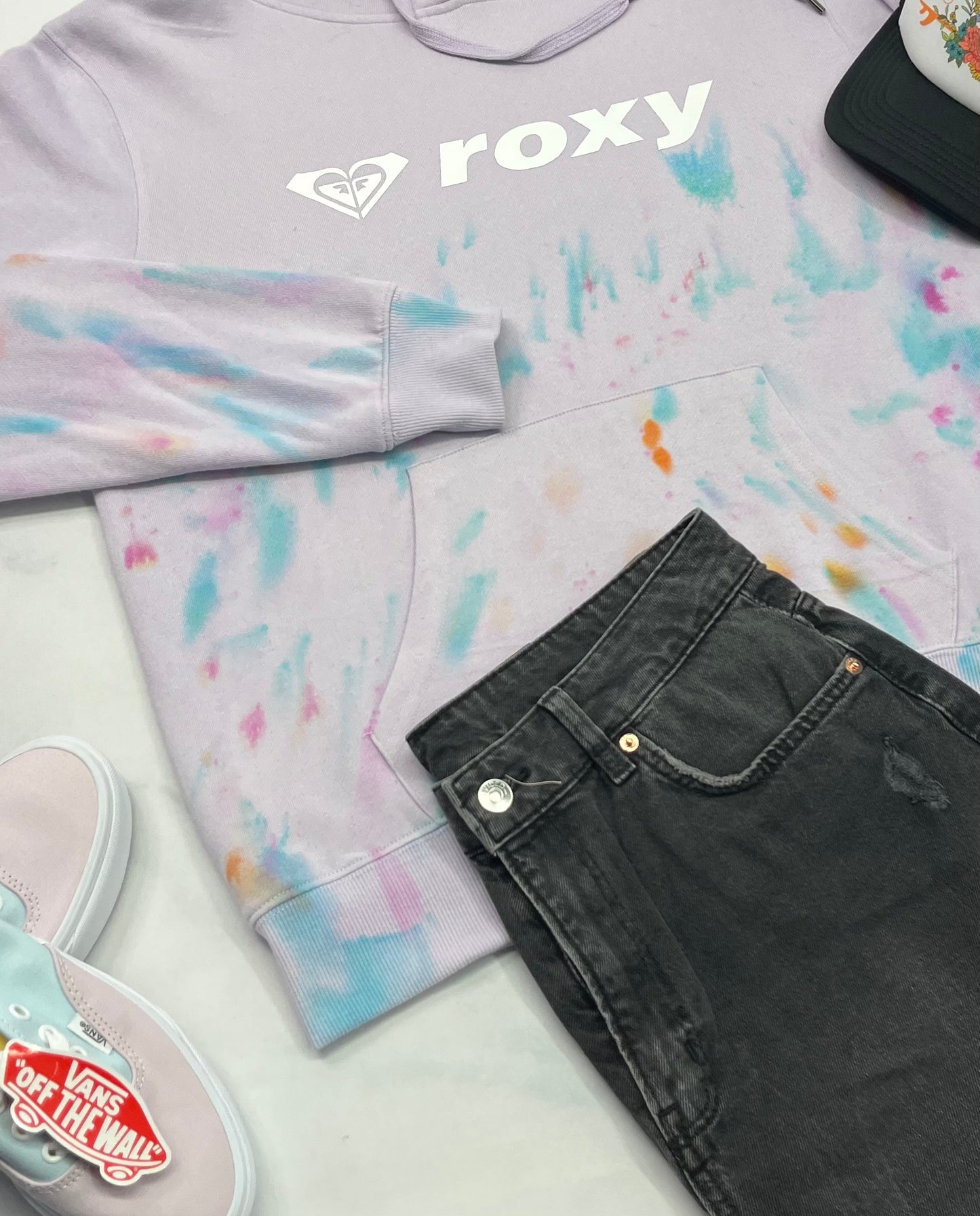 💜 Cagoule : Lilas ROXY ultra soft et intérieur doux . M/ femme look ample neuve ! Comme neuve !