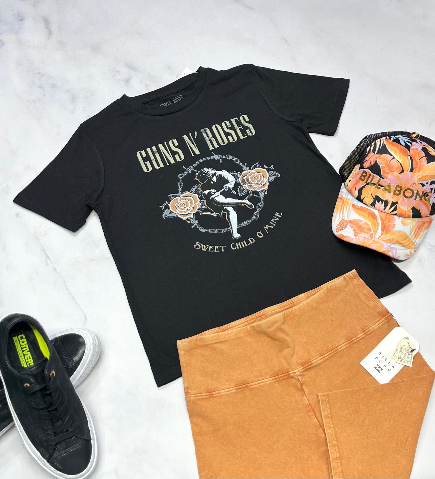 ☀️Manche courte : Guns N roses + 12 ans fille neuf !